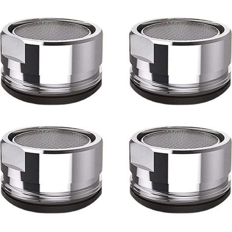 pair Lot de 4 filtres aérateurs de robinet en acier inoxydable M24, adaptés aux robinets de cuisine et de salle de bain. (1/4)