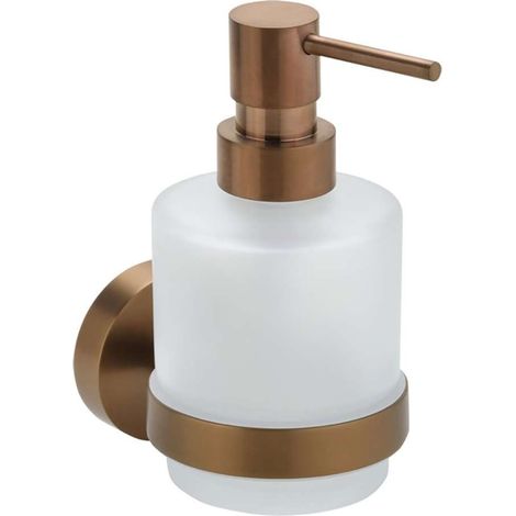 Sapho X-Round - Dispenser di sapone liquido Copper, vetro satinato, rame opaco XR103PG (1/3)