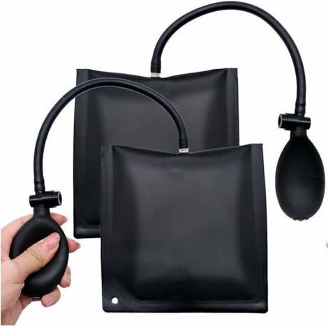2 Pcs Coussin air Wedge, Air Wedge Pump 200 Kg, Air Wedge Coussin Gonflable, Coussin pour Soulever Meuble, Pompe à Air Wedge, Outil Alignement Voiture pour Porte Fenêtre Meuble