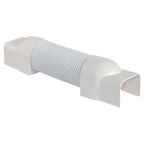 First Plast – Jonction flexible 200-700 mm – Blanc – Pour goulotte 65 x 50 mm – Adaptation facile pour configurations variées