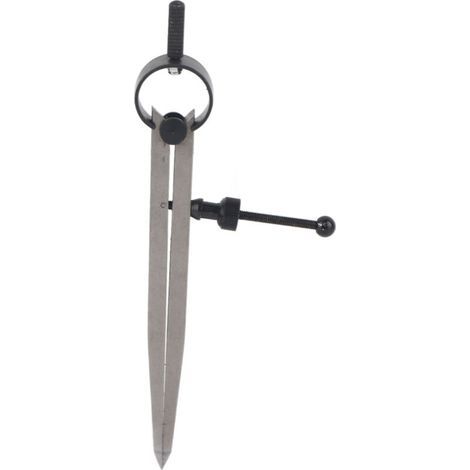 Compas à pointes sèches réglable avec écrou à ressort pour traçage et marquage du cuir, 125mm
