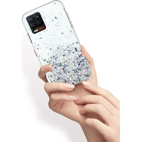 Schutzhülle für Realme 8 / 8 Pro, glitzernd, transparent (1/3)