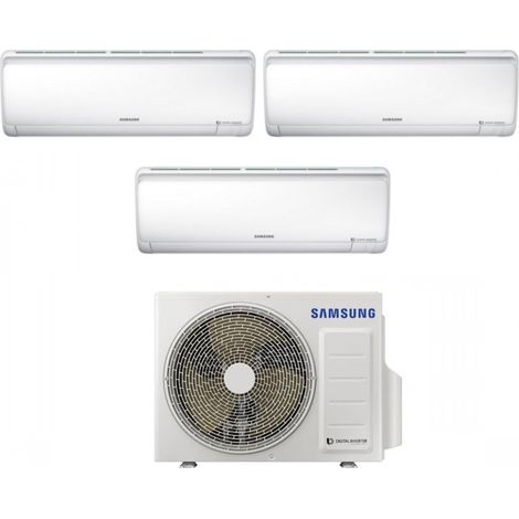 Climatizzatore Condizionatore Samsung Trial Split Inverter serie MALDIVES QUANTUM 12+12+12 con AJ068RCJ R-32 12000+12000+12000