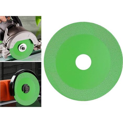 Glastrennscheibe, Diamanttrennscheibe, Winkelschleifer mit Diamanttrennscheibe zum Schneiden und Polieren von Glasfliesen, Jade, Kristall, Weinflaschen, Keramik, Fliesen (Grün) (1/5)