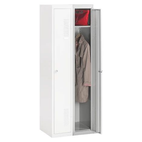 Porte manteau vestiaire 1 colonne en tôle d'acier laqué époxy – Dimensions H 180 x P 50 x L 30 cm – Charge maximale 50 kg – Maxiburo