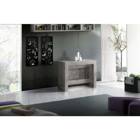Set di 2 Panche Allungabili per consolle e Tavolo da pranzo 290/66X25X45cm - ORION - Colore: Cemento (1/5)