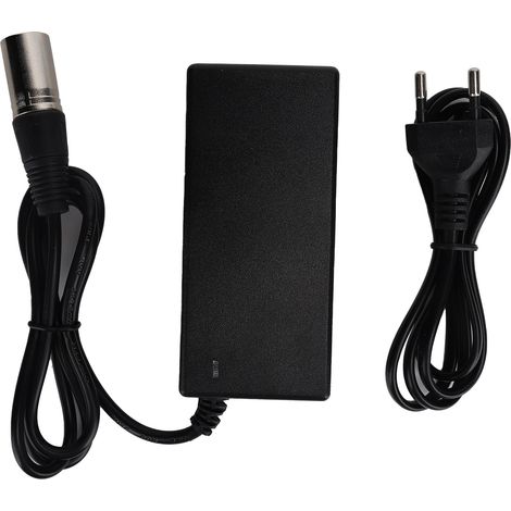 Chargeur batterie lithium 29.4V 2A, adaptateur secteur avec fiche mâle 3 broches, prise EU 100-240V, pour batterie rechargeable (1/5)