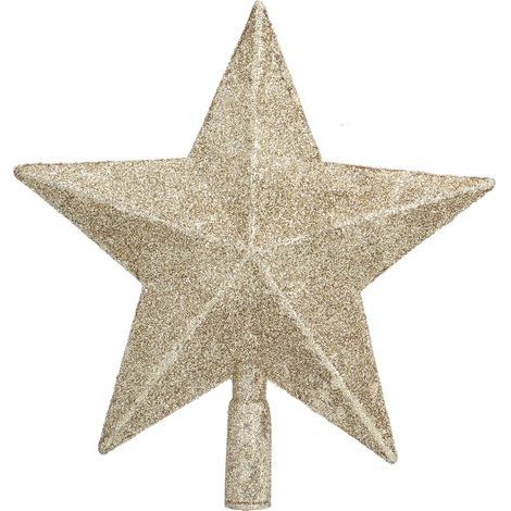 Funkelnder Weihnachtsbaumstern, 20 cm, glänzende Baumspitze für die Feiertage, für Zuhause, Schule, Geschäft (1/5)