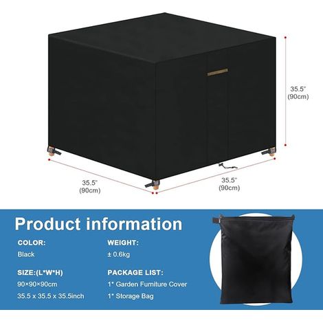 Protective Cover for Garden Furniture Table Tarpaulin Waterproof (1/3)