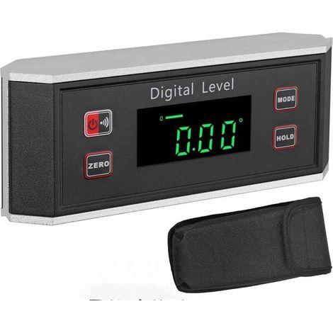 Magnetic Digital Inclinometer Audible Alarm Auto Reading Backlit Display Waterproof IP65 (1/4)