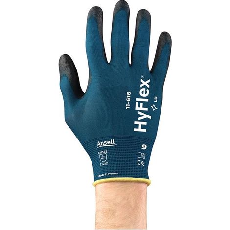 Handschuhe HyFlex® 11-616 Gr.10 grünblau/schwarz EN 388:2016 PSA II 12 PA (1/4)