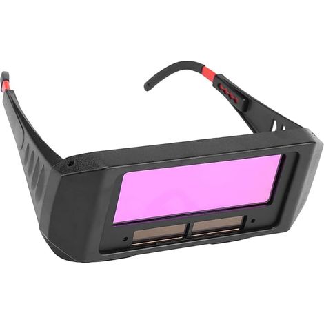 Lunettes de Soudeur, Lunettes de Soudage à Assombrissement Automatique Solaire Casque de Protection de Soudeur avec Ombre Réglable Protection des Yeux PC Lunettes Anti-éblouissement pour Soudeur (1/5)