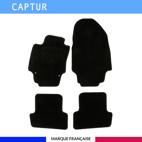 Tapis de voiture - Sur Mesure pour CAPTUR (2013 - 2019) - 4 pièces - Tapis de sol antidérapant pour automobile (1/4)