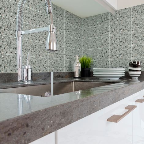Sticker Mural Carrelage adhésif Cuisine Salle de Bain - 30 STICKERS CARRELAGES TERRAZZO MASINA - 30stickers10x10cm (1/5)