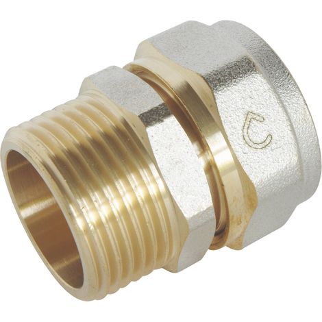 Raccord droit à visser pour tube Multicouche Ø20-M20/27