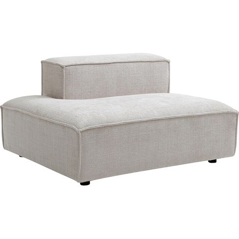Méridienne gauche en tissu chenille beige RUZOLO