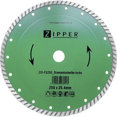 Zipper Diamanttrennscheibe FS250DST 250 x 25 mm Schleifscheibe
