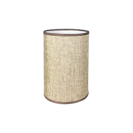 Abat-jour cylindrique en lin naturel fait à la main – Tissu doux – Diamètre 14 cm, hauteur 20 cm – Pour lampes E27 – Ambiance chaleureuse