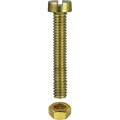 Viti per metallo testa cilindrica ottone M6 x 40 - 4 pz.
