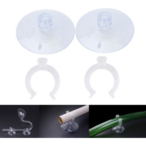 Supports Adhésifs Réchauffeurs et Tuyaux pour Aquarium - Organiseur de Tuyaux avec Clips 22-25mm (1/5)