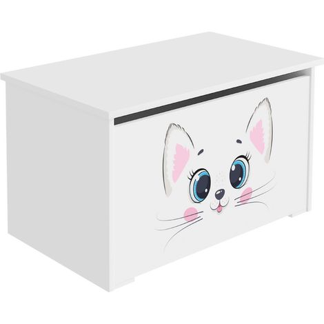 Panca portagiochi Daria con stampa gattino rosa (1/5)