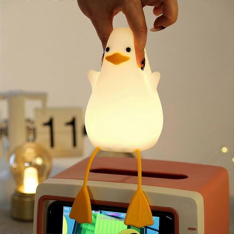 Lámpara de noche con forma de gaviota, regalos para mujeres, adolescentes, niñas y bebés, luces nocturnas para la habitación infantil, decoración kawaii. (1/4)