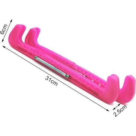 pair Housses de protection pour patins à glace Housses de patins à glace élastiques réglables (rose) (2 pièces)