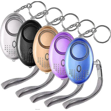 5 Stück persönlicher Notfallalarm mit LED-Taschenlampe (1/4)