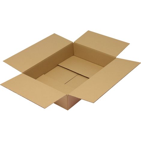 Faltkarton 1-wellig Maße 400x400x240mm Qualität 1.20 B braun braun (1/2)