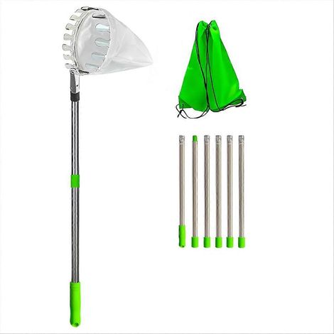 Fruit Picker Pole sac de rangement acier inoxydable Fruit Picker 4M télescopique High arbre Orchard jardin Picking (1/5)