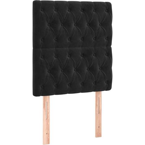 Maison Exclusive - Cabecero Terciopelo Negro 80x7x118/128 cm (1/5)