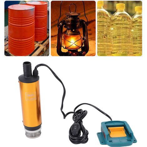 Ej.Life Tauchpumpen, Akku-Wasserpumpe für Makita 18-V-Akku, kleine tragbare Tauchpumpe, Förderleistung 30 l/min, 4500 U/min, maximale Förderhöhe 2 m (Batterien nicht im Lieferumfang enthalten) (1/5)