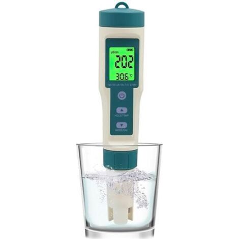 PH mètre électronique 8 en 1 Testeur pH, TDS, salinité, EC, ORP, température Pour piscine, aquarium, hydroponie (1/5)