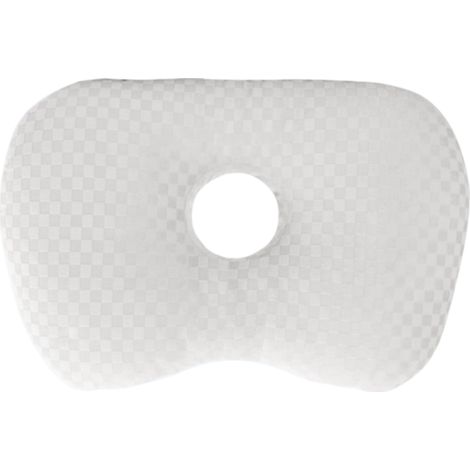 Oreiller de protection d'oreille à un seul trou, oreiller de protection d'oreille avec trous, oreiller de protection d'oreille pour dormir sur le côté, oreiller raffiné (blanc) (1/5)