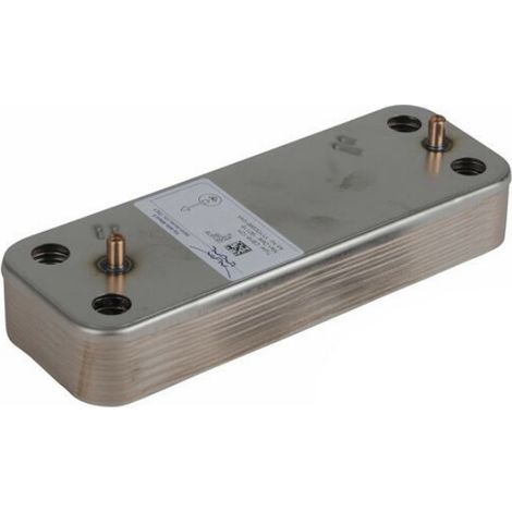 Intercambiador de 12 Placas para Caldera Baxi Roca  Platinum, Novanox, Supra  Repuesto Original Código SX5686670