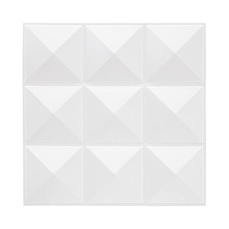 Atmosphera – Sticker carrelage autocollant blanc 30x30 cm – Lot de 6 – PVC facile à poser – Pour surfaces lisses cuisine salle de bain (1/7)