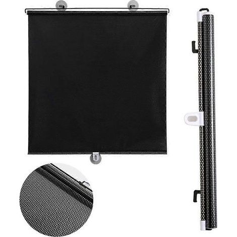 Store occultant à ventouses pour chambre à coucher. protection UV. noir. 45 cm x 125 cm (1/5)