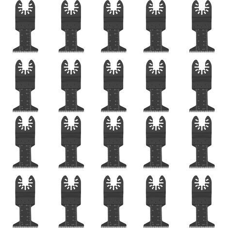 GARRYFIZH Lot de 20 lames de scie oscillante HCS pour outils multifonctions Bosch, Dremel et Fein, pour la coupe de métaux tendres, bois et plastique.