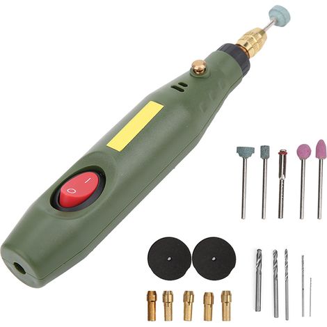 Mini perceuse-meuleuse électrique, graveur rotatif, kit d'outils pour la sculpture sur bois et agate, prise secteur 100-240 V. (1/5)