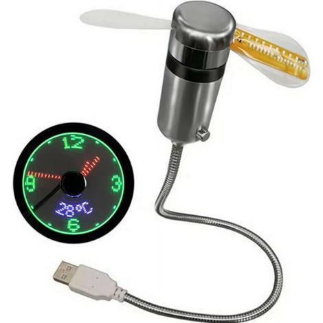 ventilateur d'horloge USB LED affichage hologramme (1/5)