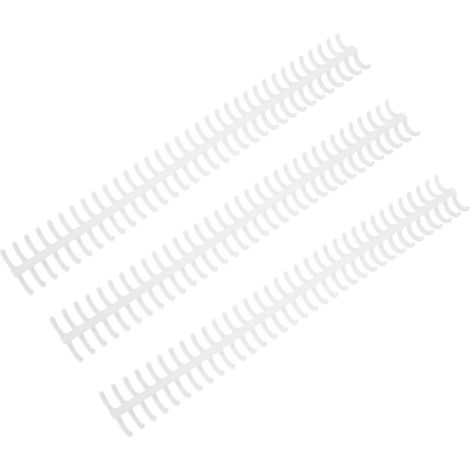 Lot de 10 anneaux de reliure détachables en plastique blanc, 34 trous, diamètre 12 mm. (1/5)
