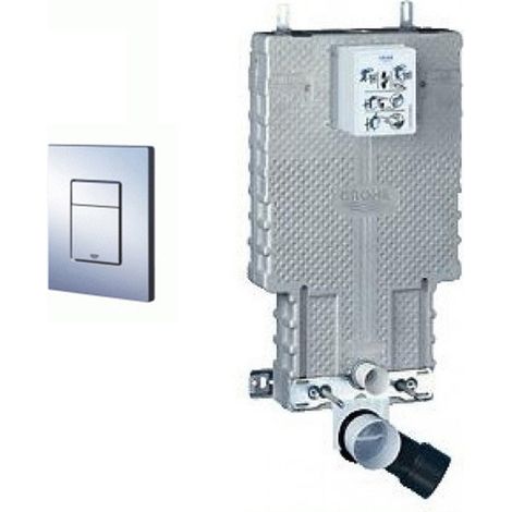 Grohe Uniset - Vorwandelement-Set, mit Betätigungsplatte Skate Cosmopolitan, Chrom 38825000