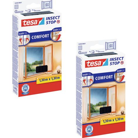 tesa COMFORT 55396-00500-01 Fliegengitter   (B x H) 130 cm x 130 cm Anthrazit 2 St.
