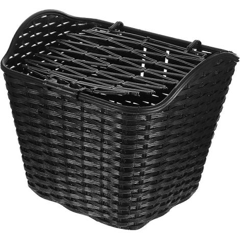 Panier de vélo pour fille, accessoire extérieur en plastique résistant à la pluie, panier de rangement stable de 13,4 x 11 x 10,2 pouces pour véhicules électriques, 1 paquet. (1/5)
