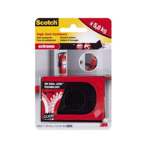Cinghia autoadesiva Extreme, nera, 25 mm x 76 mm, 2 pezzi, max 5 kg (1/5)