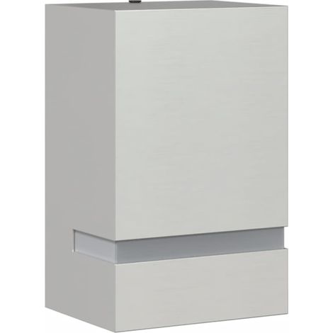 Applique murale d'extérieur argenté acier inoxydable