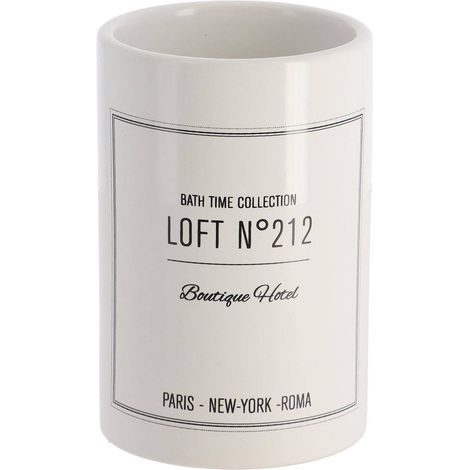 Coppa rotonda stampata dolomite - neo retro bianco - Tendance