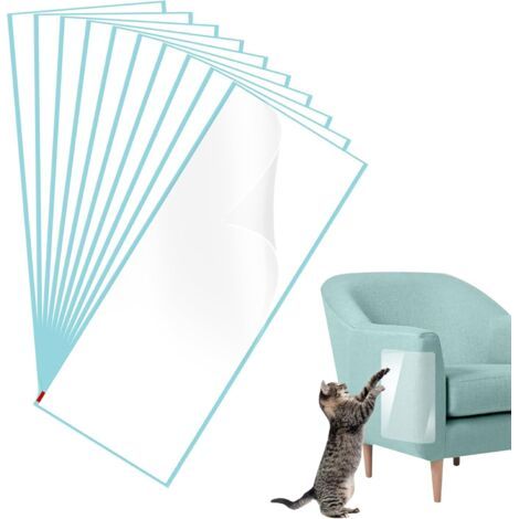 Grattoir Chat Canapé Anti Griffe Chat Canapé Griffoir Canapé,Autocollants Double Face Qui Protègent Tous Les Types de Meubles sans Laisser de Rayures,Transparent 10 Feuilles 15  40CM (1/5)