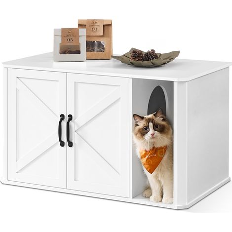 Maison pour Chat, Meuble à litière, 85 x 49 x 50 cm (1/5)