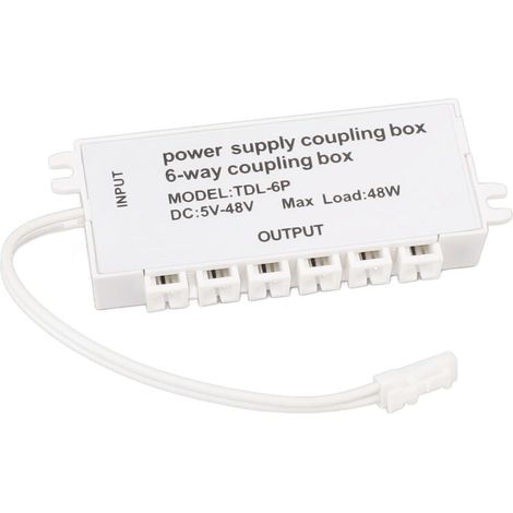 Boîtier de raccordement d'alimentation 6 voies, séparateur de câble d'alimentation CC pour éclairage LED (1/5)